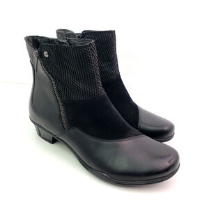Earth Orion Womens Size 8 B Black Leather Ankle Bootie Boots Shoes